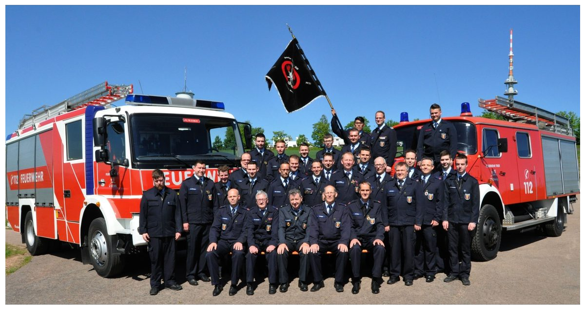 Mannschaft der Feuerwehr Olewig